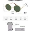 imageSOJOS Small Round Polarized Sunglasses for Women Men Retro Sun Glasses Vintage Shades UV400 Protection SJ1243Shiny Gold  Green Lens