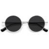 imageSOJOS Small Round Polarized Sunglasses for Women Men Retro Sun Glasses Vintage Shades UV400 Protection SJ1243Shiny Silver Grey Lens