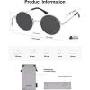 imageSOJOS Small Round Polarized Sunglasses for Women Men Retro Sun Glasses Vintage Shades UV400 Protection SJ1243Shiny Silver Grey Lens