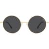 imageSOJOS Small Round Polarized Sunglasses for Women Men Retro Sun Glasses Vintage Shades UV400 Protection SJ1243Gold  Grey Lens