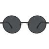 imageSOJOS Small Round Polarized Sunglasses for Women Men Retro Sun Glasses Vintage Shades UV400 Protection SJ1243Shiny Black  Grey Lens