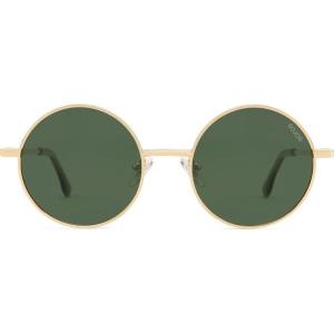 imageSOJOS Small Round Polarized Sunglasses for Women Men Retro Sun Glasses Vintage Shades UV400 Protection SJ1243Shiny Gold  Green Lens
