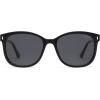 imageSOJOS Classic Square Polarized Sunglasses for Women Oversized Trendy Retro UV Protection Shade SJ2640Black Frame Grey Lens