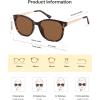 imageSOJOS Classic Square Polarized Sunglasses for Women Oversized Trendy Retro UV Protection Shade SJ2640Tortoise Frame Brown Lens