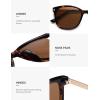 imageSOJOS Classic Square Polarized Sunglasses for Women Oversized Trendy Retro UV Protection Shade SJ2640Tortoise Frame Brown Lens
