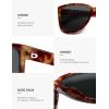 imageSOJOS Trendy Big Oversized Polarized Sunglasses Womens Mens 70s 80s Large Retro Vintage Pilot Shades SJ2643Caramel TortoiseGrey