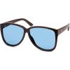 imageSOJOS Trendy Big Oversized Polarized Sunglasses Womens Mens 70s 80s Large Retro Vintage Pilot Shades SJ2643Dark BrownLight Blue Tint