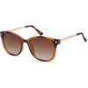 imageSOJOS Classic Square Polarized Sunglasses for Women Oversized Trendy Retro UV Protection Shade SJ2640Brown Tortoise Frame Brown Grading Lens