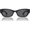 imageSOJOS Acetate Polarized Retro Sunglasses for Women Cateye Narrow UV400 Protection Sun Glasses Fire CoralBlackGrey