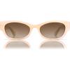 imageSOJOS Acetate Polarized Retro Sunglasses for Women Cateye Narrow UV400 Protection Sun Glasses Fire CoralOrangeBrown
