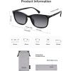 imageSOJOS Classic Square Polarized Sunglasses for Women Men Vintage Style UV400 Lens SJ2636BlackGradient Grey