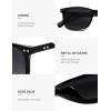 imageSOJOS Classic Square Polarized Sunglasses for Women Men Vintage Style UV400 Lens SJ2636BlackGradient Grey