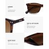 imageSOJOS Classic Square Polarized Sunglasses for Women Men Vintage Style UV400 Lens SJ2636Brown TortoiseGradient Brown