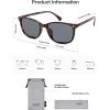 imageSOJOS Classic Square Polarized Sunglasses for Women Men Vintage Style UV400 Lens SJ2636Brown TortoiseGrey