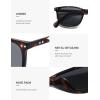 imageSOJOS Classic Square Polarized Sunglasses for Women Men Vintage Style UV400 Lens SJ2636Brown TortoiseGrey