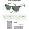 imageSOJOS Classic Square Polarized Sunglasses for Women Men Vintage Style UV400 Lens SJ2636GreenGrey