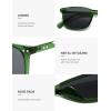 imageSOJOS Classic Square Polarized Sunglasses for Women Men Vintage Style UV400 Lens SJ2636GreenGrey