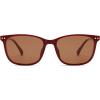 imageSOJOS Classic Square Polarized Sunglasses for Women Men Vintage Style UV400 Lens SJ2636RedOrangebrown