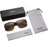imageSOJOS Classic Thick Rectangle Polarized Sunglasses for Women Men Trendy 90s Square Frame Shades SJ2635Amber TortoiseBrown Grading Lens