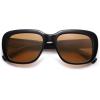 imageSOJOS Classic Thick Rectangle Polarized Sunglasses for Women Men Trendy 90s Square Frame Shades SJ2635BlackBrown