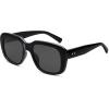 imageSOJOS Classic Thick Rectangle Polarized Sunglasses for Women Men Trendy 90s Square Frame Shades SJ2635BlackGrey