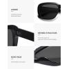 imageSOJOS Classic Thick Rectangle Polarized Sunglasses for Women Men Trendy 90s Square Frame Shades SJ2635BlackGrey
