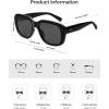 imageSOJOS Classic Thick Rectangle Polarized Sunglasses for Women Men Trendy 90s Square Frame Shades SJ2635BlackGrey