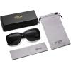 imageSOJOS Classic Thick Rectangle Polarized Sunglasses for Women Men Trendy 90s Square Frame Shades SJ2635BlackGrey
