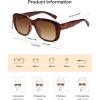 imageSOJOS Classic Thick Rectangle Polarized Sunglasses for Women Men Trendy 90s Square Frame Shades SJ2635Brown Tortoise FrameBrown Lens