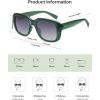 imageSOJOS Classic Thick Rectangle Polarized Sunglasses for Women Men Trendy 90s Square Frame Shades SJ2635Transparent Grey FrameGrey Grading Lens