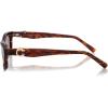 imageSOJOS Narrow Rectangle Sunglasses for Women Polarized UV400 Acetate Frame Retro Classic with Coral Accent Lace CoralBrownBrown