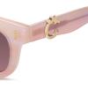 imageSOJOS Narrow Rectangle Sunglasses for Women Polarized UV400 Acetate Frame Retro Classic with Coral Accent Lace CoralPinkPink