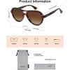 imageSOJOS Retro Aviator Polarized Sunglasses for Women Men Vintage 70s Style UV Protection Womens Mens Sun Glasses SJ2646Brown TortoiseBrown Grading