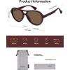 imageSOJOS Retro Aviator Polarized Sunglasses for Women Men Vintage 70s Style UV Protection Womens Mens Sun Glasses SJ2646Deep Eggplant PurpleRetro Brwon