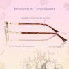 imageSOJOS Retro Cat Eye Sunglasses Women Men Acetate Metal Frame Trendy Designer UV400 Sun Glasses Staghorn CoralGoldBrown