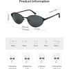 imageSOJOS Retro Oval Polarized Sunglasses for Women Men Trendy Chic Cat Eye 90s Y2K Sunnies SJ1266BlackGrey