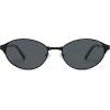 imageSOJOS Retro Oval Polarized Sunglasses for Women Men Trendy Chic Cat Eye 90s Y2K Sunnies SJ1266BlackGrey