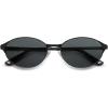 imageSOJOS Retro Oval Polarized Sunglasses for Women Men Trendy Chic Cat Eye 90s Y2K Sunnies SJ1266BlackGrey