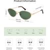 imageSOJOS Retro Oval Polarized Sunglasses for Women Men Trendy Chic Cat Eye 90s Y2K Sunnies SJ1266GoldGreen