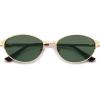 imageSOJOS Retro Oval Polarized Sunglasses for Women Men Trendy Chic Cat Eye 90s Y2K Sunnies SJ1266GoldGreen