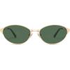 imageSOJOS Retro Oval Polarized Sunglasses for Women Men Trendy Chic Cat Eye 90s Y2K Sunnies SJ1266GoldGreen