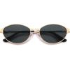 imageSOJOS Retro Oval Polarized Sunglasses for Women Men Trendy Chic Cat Eye 90s Y2K Sunnies SJ1266GoldGrey