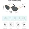 imageSOJOS Retro Oval Polarized Sunglasses for Women Men Trendy Chic Cat Eye 90s Y2K Sunnies SJ1266GoldGrey