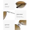 imageSOJOS Retro Oval Polarized Sunglasses for Women Men Trendy Chic Cat Eye 90s Y2K Sunnies SJ1266SilverLight Brown Gradient
