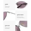 imageSOJOS Retro Oval Polarized Sunglasses for Women Men Trendy Chic Cat Eye 90s Y2K Sunnies SJ1266SilverLight Purple