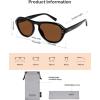 imageSOJOS Retro Polarized Aviator Sunglasses for Women Men 80s 90s Trendy UV400 Shades SJ2648BlackDark Brown