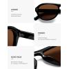 imageSOJOS Retro Polarized Aviator Sunglasses for Women Men 80s 90s Trendy UV400 Shades SJ2648BlackDark Brown