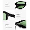 imageSOJOS Retro Polarized Aviator Sunglasses for Women Men 80s 90s Trendy UV400 Shades SJ2648BlackLight Green Tint