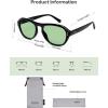 imageSOJOS Retro Polarized Aviator Sunglasses for Women Men 80s 90s Trendy UV400 Shades SJ2648BlackLight Green Tint