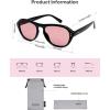 imageSOJOS Retro Polarized Aviator Sunglasses for Women Men 80s 90s Trendy UV400 Shades SJ2648BlackLight Pink Tint